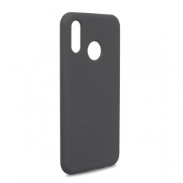 Puro Cover in Silicone Liquido con interno in microfibra per Huawei P20 Lite  5 8  Grigio