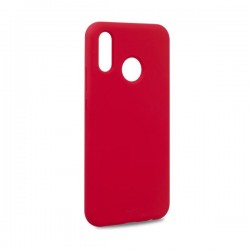 Puro Cover in Silicone Liquido con interno in microfibra per Huawei P20 Lite  5 8  Rosso