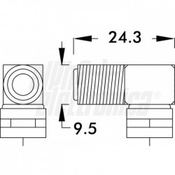 ADATTATORE  F A 90° PRESA SPINA 