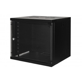 ARMADIO RACK 19  9 UNITA  DA MURO ARMADIO RACK 19  9 UNITA  DA MURO PER RETI (A)485 X (L)540 X (P) 450 MM COLORE NERO