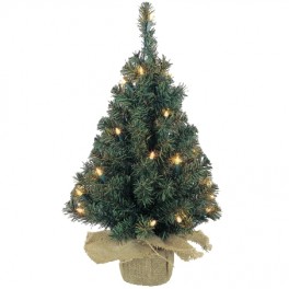 ALBERO NATALE C/NEVE 10 LED L  45cm