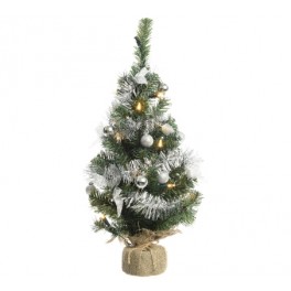 ALBERO DI NATALE 20 LUCI 60CM DEC ARGENT