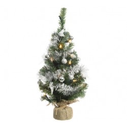 ALBERO DI NATALE 20 LUCI 60CM DEC ARGENT