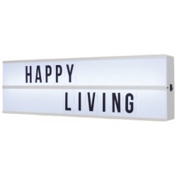 LED light box ind bo70 letterssize: 50x15x5 5cmexcl : 6x AA batteriesworking hours: approx  50 hoursCE   non replaceable bu