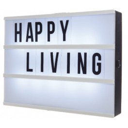LED light box ind bo70 letterssize: 30x22x4 5cmexcl : 6x AA batteriesworking hours: approx  50 hoursCE   non replaceable bu