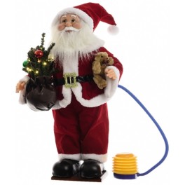 inflatable pes Santa with treewith 10 led lights in the treeinflatable by foot   incl  foot pump