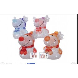 RENNA 20 LED ACRIL  B FREDDO U EST 24CM 4 COLORI ASS 