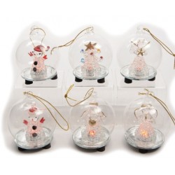 LED gl Xmas figure 6ass boSanta  