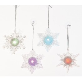 LED snowflake 4ass indoor bofiberoptic