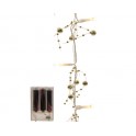 CATENA 20 LED CON PERLE 120CM ORO