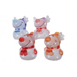 RENNA 20 LED ACRIL  B FREDDO U EST 24CM 4 COLORI ASS 