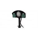 SPUNTONE DA GIARDINO 2 PRESE + TIMER IP44 H  38CM NERO