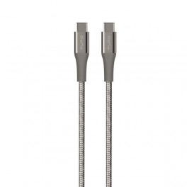 Puro Cavo in Tessuto con Kevlar  Fabric K2  da USB C a USB C 2 0, 3A, 480MBps, 1 2m Space Grey