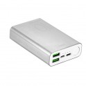 Puro Batteria Esterna Fast Charger Compact in alluminio 10000mAh 2USBA+1USB C 15W Li Poly, Silver
