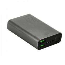 Puro Batteria Esterna Fast Charger Compact in alluminio 10000mAh 2USBA+1USB C 15W Li Poly, SpaceGrey