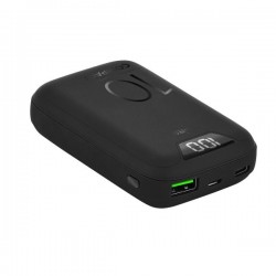 Puro Batteria Esterna Fast Charger Compact con Display 10000mAh 1USBA+1USB C 15W Li Poly, Nero