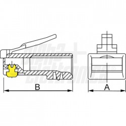 SPINA MOD  8P8C CAT 6 NON SCHE Spina modulare RJ45 8P8C Cat 6 non schermate per cavo rigido e flessibile  CAT 6   8P8C   Trefo