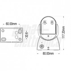 SENSORE PIR REG 230VAC BIANCO 