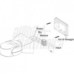 SENSORE PIR REG 230VAC BIANCO 