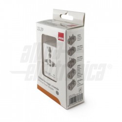 ADATTATORE UNIVERSALE SCATOLA Adattatore universale da viaggio, utilizzabile in più di 150 paesi nel mondo per alimentare tutti 