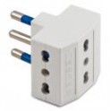 ADATTATORE TRIPLO 16A+T BIANCA 