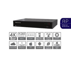 NVR 4CH,H 265,4K,ONVIF,1HDD,50MBS MODEL: RS N5004E0 E