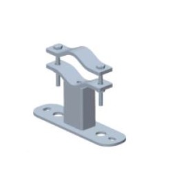 ZANCA CM 10 TIPO EMILIA p  250x70x6 Z F  Tubo 60x40x3 capp  40x8 per pali d42 90 mm vi   M10 x 90