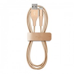 Puro Cavo MFI in Tessuto ORO Puro Cavo MFI in Tessuto + Connettore Alluminio per Dispositivi Ligthning, 2 4A, 1m VERDE