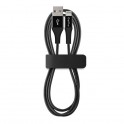 Puro Cavo MFI in Tessuto NERO Alluminio per Dispositivi Ligthning, 2 4A, 1m Jet Black
