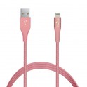 Puro Cavo MFI in Tessuto ORO ROSA Puro Cavo MFI in Tessuto + Connettore Alluminio per Dispositivi Ligthning, 2 4A, 1m ORO ROSA