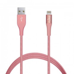 Puro Cavo MFI in Tessuto ORO ROSA Puro Cavo MFI in Tessuto + Connettore Alluminio per Dispositivi Ligthning, 2 4A, 1m ORO ROSA