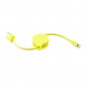 Puro Icon Cavo Lightning MFI Retraibile 0,80m Giallo Fluo