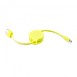 Puro Icon Cavo Micro Usb Retraibile 0,80m Giallo Fluo