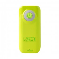 Puro Batteria Esterna Fast Charger Universale 4000mAh, 2 USB, Output 2 4A, Li Ion Verde Lime