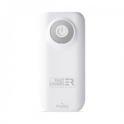 Puro Batteria Esterna Fast Charger Universale 4000mAh, 2 USB, Output 2 4A, Li Ion Bianco