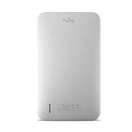 Puro Batt Esterna Premium Fast Charger Allum 8100mAh 2USB cavo Micro USB Remov 2 4A Li Poly Argento