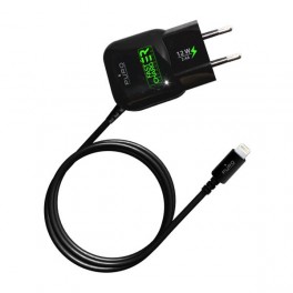 Puro Fast Charger Mini Carica Batt Da Viaggio Apple Lightning 2 4A Mfi Nero