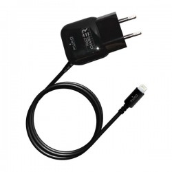 Puro Fast Charger Mini Carica Batt Da Viaggio Apple Lightning 2 4A Mfi Nero