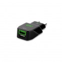 Puro Fast Charger Carica Batterie Da Viaggio 2 Porte Usb 2 4a Nero