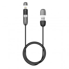 CAVO 1A DA USB A MICRO/LIGHTNG NERO 1 MT FUJIPOWER