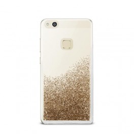 Puro Cover  PC+TPU  Sand  per Huawei P10 LITE 5 2  con liquido e glitter Oro