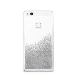 Puro Cover  PC+TPU  Sand  per Huawei P10 LITE 5 2  con liquido e glitter Argento