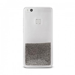 Puro Cover  PC+TPU  Sand  per Huawei P10 LITE 5 2  con liquido e glitter Argento