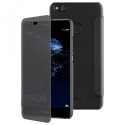 Puro Custodia Booklet Huawei P10 Lite Con Funzione Quick View E Answer Call Nero 5 2 