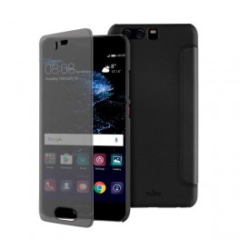 Puro Custodia Booklet Huawei P10 Con Funzione Quick View E Answer Call Nero 5 1 
