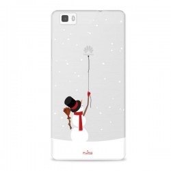 Puro Custodia Ultra Silm  03  per Huawei P8 Lite Merry Snowman Trasparente
