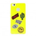 Puro Cover in TPU per Huawei P9 Lite 5 2   Patch Mania  con 5 Patch Inclusi Lime Green