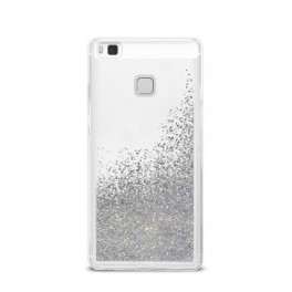 Puro Cover  PC+TPU  Sand  per Huawei P9 LITE 5 2  con liquido e glitter Argento
