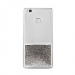 Puro Cover  PC+TPU  Sand  per Huawei P9 LITE 5 2  con liquido e glitter Argento