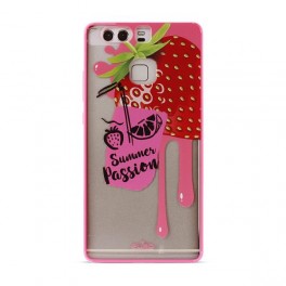 Puro Cover PC+TPU per Huawei P9  5 2   Summer Juice  Strawberry Rosso